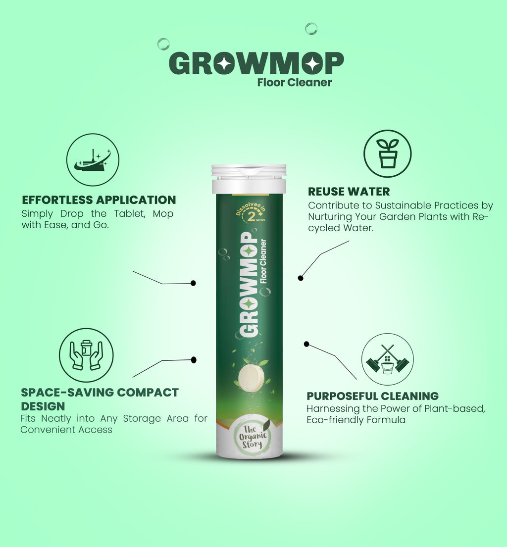 Growmop -  Floor Cleaner - 25 Tablets In 1 Tube